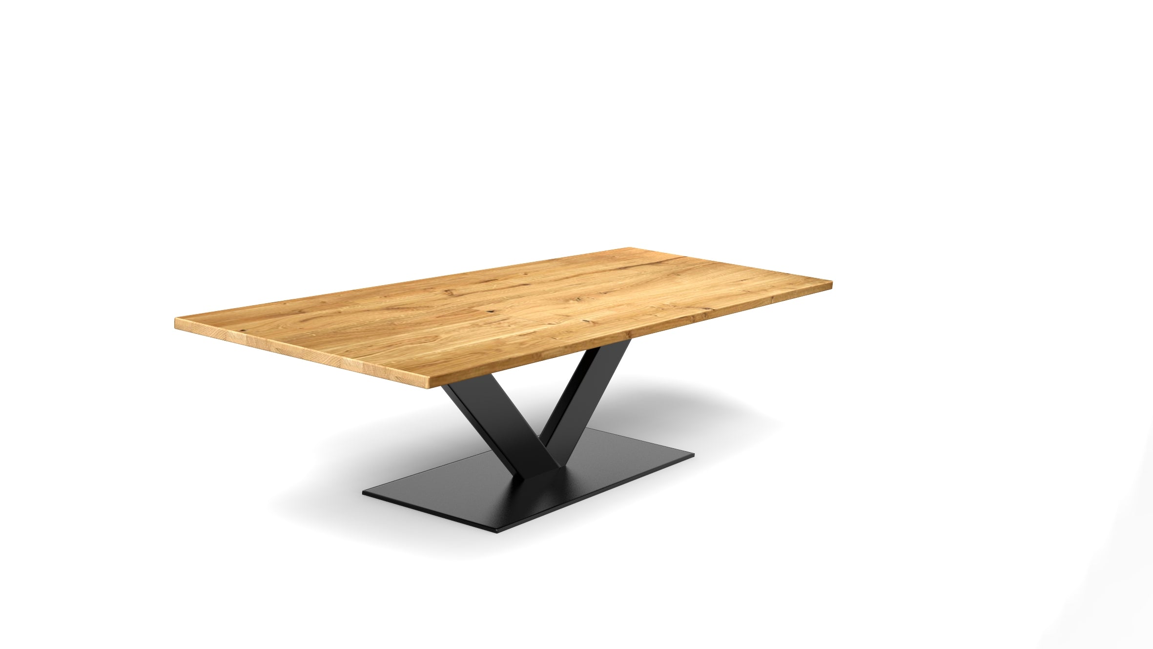 home V Massivholztisch | gerade Kante