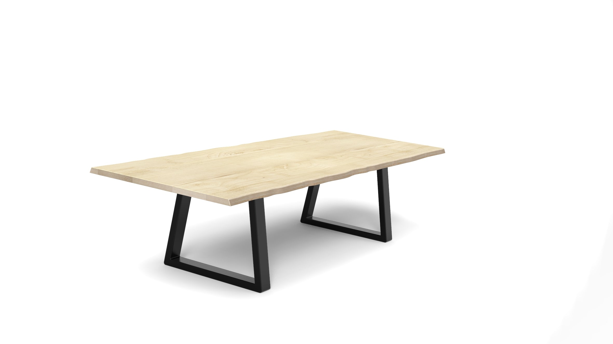 home Trapez Massivholztisch | leichte Baumkante