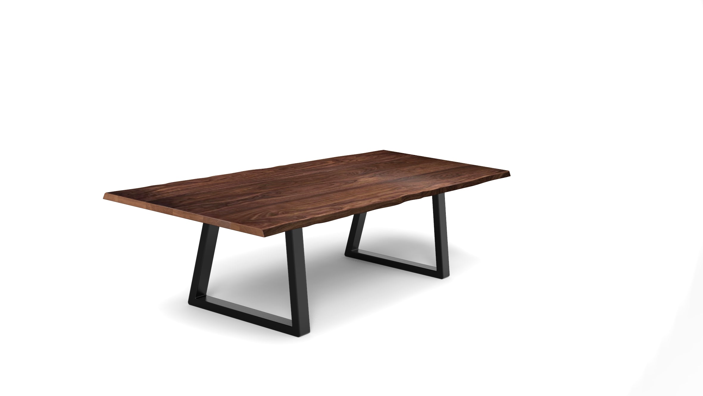 home Trapez Massivholztisch | leichte Baumkante